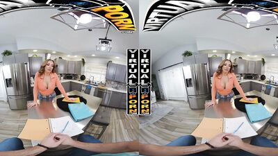 VIRTUAL PORN - Richelle Ryan Asks Her Stepson Danny Steele To Have A Quick Pussy Break From Studying