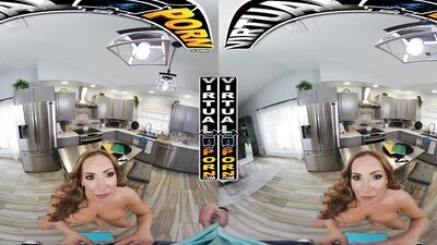 VIRTUAL PORN - Richelle Ryan Asks Her Stepson Danny Steele To Have A Quick Pussy Break From Studying