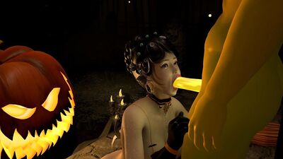 3D super hot Asian milf cheating with big white cock