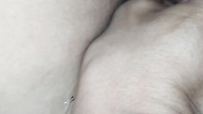 Alone at home, married woman with the huge ass receives a creampie from the bull. Deliciously horny audible fuck