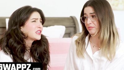 Swappz - Step Sisters Are Grossed Out By The Idea Of Touching Stepbros’ Cocks But They Agree To Fuck