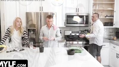 Horny Step Son Fucks His Big Titted Step Mother Julia Robbie In Front Of His Friend - FreeUse Milf