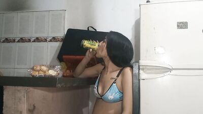 Stepsister, if you were as hungry as I told you before, eat my big cock.