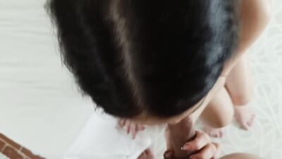 The hot young stepSISTER LorensSex wants to try her stepbrother's big cock inside her pussy.