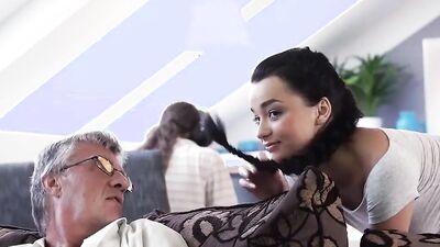 DADDY4K. Old step dad lured into unplanned sex with step son’s excited girlfriend