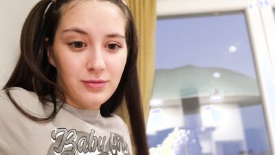 Day 4 Step Sister Walks In While I Masturbating on Her Picture - beautiful cum on face my stepsis