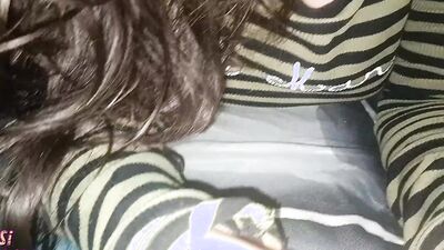 StepBrother fucked step sister's tight hairy pussy hard while alone at home