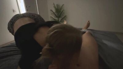 Step sister learns how to give a blowjob with my thick dick!