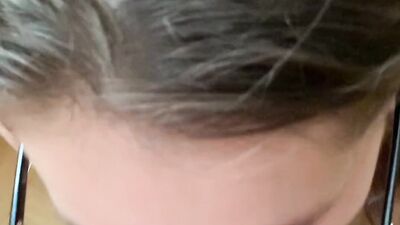 Step Sister Blowjob and I Cum on Her Face