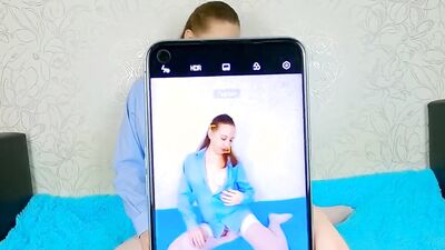Slutty stepsister needs pics for Instagram and she asked her step brother to help! POV Sex and blowjob with cum in mouth