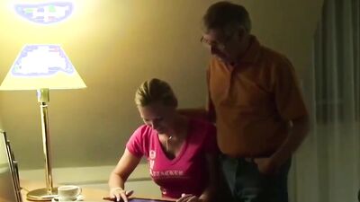 Grandpa fucks 18jr step granddaughter after family celebration