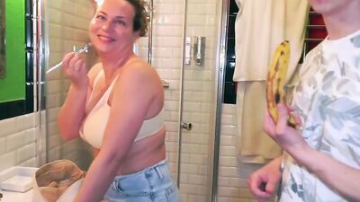 Behind the Scenes! Real life making Porn! Mom Anal Training!