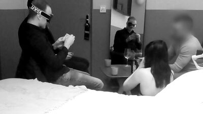 a poker game goes wrong with my two step-brothers in front of my cuckold husband