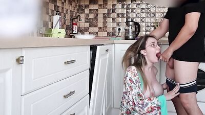 Fucking my friend's stepmom in the kitchen