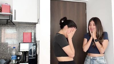 I'm the lover of my friend's husband, so I comfort her with lesbian sex.