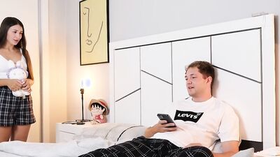 Step Brother Fucked Virgin Step Sister and Cum Inside Her Tight Pussy!