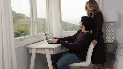 Hot stepmom Athena Anderson fucks stepson’s fat cock before the finals — OopsFamily (Full Video)