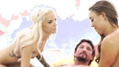 Dad Bangs Step Daughter And Her Friend Creampie