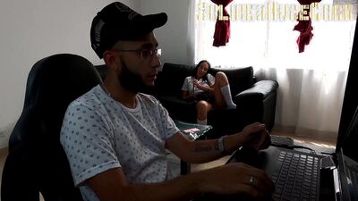 My stepdaughter is a total slut and she decides to seduce me to feel my huge cock in her tight pussy