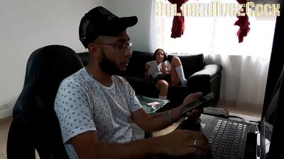 My stepdaughter is a total slut and she decides to seduce me to feel my huge cock in her tight pussy