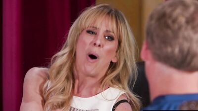 MOMMY'S GIRL - MILF Cherie DeVille Almost Caught Cheating With Stepdaughter Kenna James Under Table
