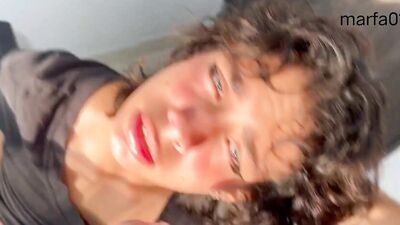 I Undress My Shy Stepsister To Suck Her Big Breasts And Pour My Cum There.☠️????