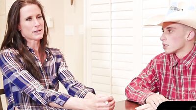 Stepmom Sofie Marie Blows And Fucks Stepson In Taboo 3way