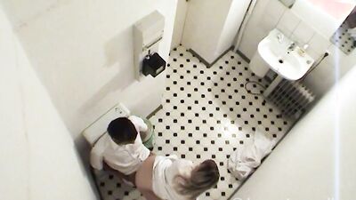 Sister Sandra gets fucked by the Doctor on the toilet
