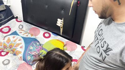 My younger stepsister asks me for a massage but I take the opportunity to touch her virgin vagina