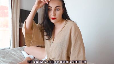 DAY 4 - Step Mom Share Bed In Hotel Room With Step Son ???? Surprise Fuck Creampie For Step Mother ????