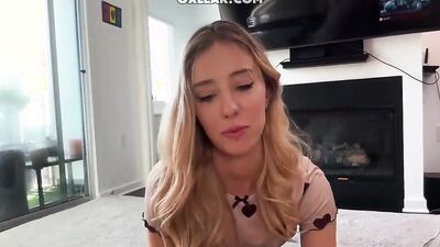 Cute 18 Year Old Step Sis Lets Me Creampie Her - Haley Reed