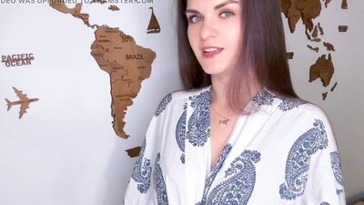 Milky Stepmother's Boner was Licked by Her Stepson on the Kitchen